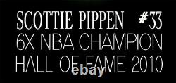 Scottie Pippen Autographed & Framed Red Chicago Jersey Fanatics COA