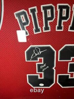 Scottie Pippin Signed Jersey Withdisplay Case And Coa Inscribed HOF 2010