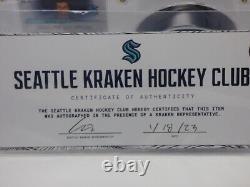 Seattle Kraken Jordan Eberle Signed Puck + COA & Display Case 2023