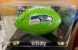 Seattle Seahawks DK METCALF Signed Regulation Football & COA In Display Case NEW