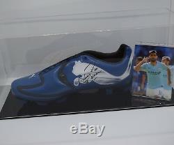 Sergio Aguero Signed Autograph Football Boot Display Case Manchester City COA