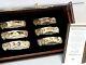 Set Of 6 Franklin Mint Sportsman Folding Knives With Display Case And Coa's