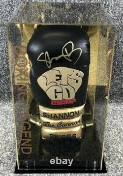 Shannon Briggs Signed Boxing Glove In Display Case Lets Go Champ COA PROOF