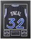 Shaquille O'neal Framed & Autographed Black P/s Orlando Jersey Beckett Coa D1-s