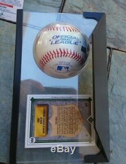 Signed Dodgers Kirk Gibson Baseball & Card Display Case 88 Ws Hero Proof Gai Coa