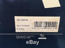 Signed Mark Webber JAGUAR RACING R4 F1 MINICHAMPS 118 Boxed /Display Case/ COA