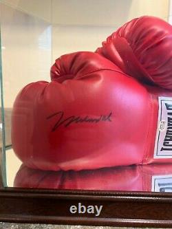 Signed Muhammad Ali Boxing Glove in Hexagonal UV Display Case with Steiner COA