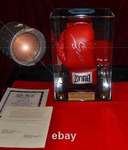 Signed SUGAR RAY LEONARD Autograph WBA Boxing GLOVE, Display CASE, COA, UACC