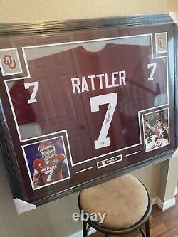 Spencer Rattler authentic autograph framed jersey COA beckett NCAA Sooners