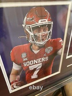 Spencer Rattler authentic autograph framed jersey COA beckett NCAA Sooners