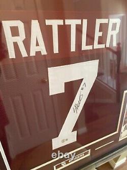 Spencer Rattler authentic autograph framed jersey COA beckett NCAA Sooners