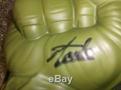 Stan Lee Signed Incredible Hulk Hand Glove Fist Custom Display Case With Coa