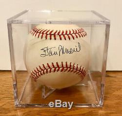 Stan Musial Autographed/Signed Baseball with COA/Display Case Mickey's Place 2002