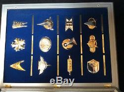 Star Trek Insignia Collection (12 Pcs) With Display Case COAs