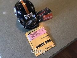 Steelers John Stallworth Signed Mini Helmet With Display Case And COA