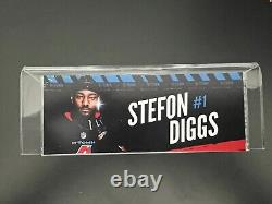 Stefon Diggs Signed NFL Football with Custom Display Stand (Beckett COA) Auto