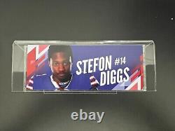 Stefon Diggs Signed NFL Football with Custom Display Stand (Beckett COA) Auto