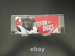 Stefon Diggs Signed NFL Football with Custom Display Stand (Beckett COA) Auto