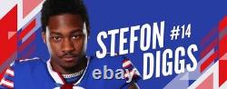 Stefon Diggs Signed NFL Football with Custom Display Stand (Beckett COA) Auto