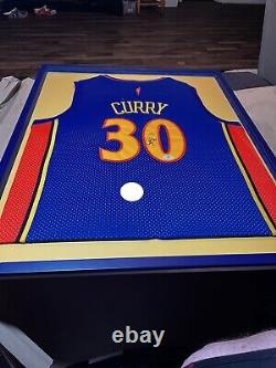 Steph Curry Signed Jersey With Display Case And Coa