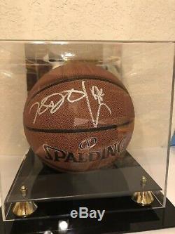 Stephen Curry & Kevin Durant autograph Basketball with new display case and COA