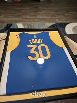 Stephen Curry Signed Jersey With Display Case And Coa