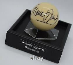 Steve Davis Signed Autograph Snooker Ball Display Case Champion AFTAL & COA