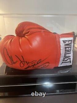 Sugar Ray Leonard Signed Everlast Boxing Glove With COA &Hologram & Display Case