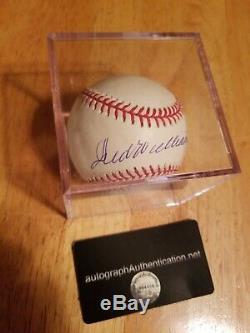 TED WILLIAMS SIGNED AUTOGRAPHED MLB BASEBALL With COA and Display Case