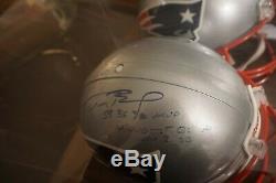 TOM BRADY RARE AUTOGRAPHED NFL HELMET w DISPLAY CASE & COA