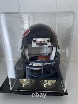 TONY BOSELLI Signed HOUSTON TEXANS Mini Helmet With COA And Display Case