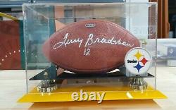 Terry Bradshaw Pittsburgh Steelers Display case signed NFL football UDA COA
