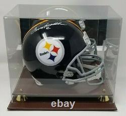 Terry Bradshaw Signed Pittsburgh Steelers F/S Helmet BAS COA 724 Display Case