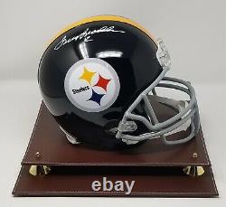 Terry Bradshaw Signed Pittsburgh Steelers F/S Helmet BAS COA 724 Display Case