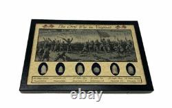 The Civil War in Virginia Bullet Set with Glass Topped Display Case & COA
