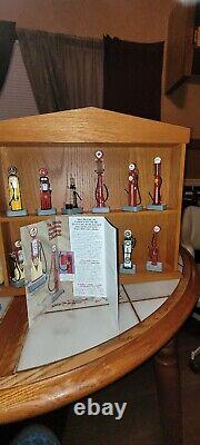 The Classic American Mini Gas Pump Collection WithCOA Book and Display Case