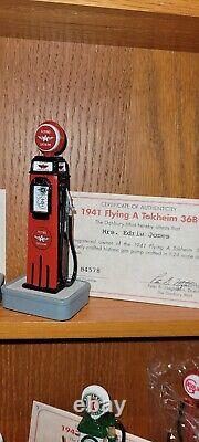 The Classic American Mini Gas Pump Collection WithCOA Book and Display Case