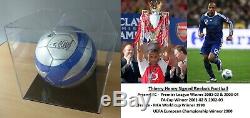 Thierry Henry Signed Reebok Football in Display Case COA Arsenal France (16310)