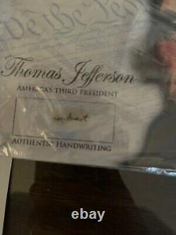 Thomas Jefferson Authentic Hand-Written Word Acrylic Display Case JSA LOA COA