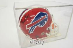 Thurman Thomas Buffalo Bills signed mini football helmet with display case COA