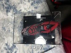 Tiki Barber Game Used Football Cleat Signed with Display Case Steiner CoA