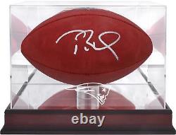 Tom Brady Patriots Football Logo Display Case Item#13874361 COA