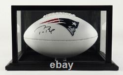 Tom Brady Signed Autographed Patriots Logo Football Fanatics COA with Display Case