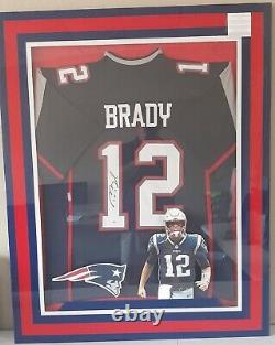 Tom Brady Signed Framed Jersey Authenticated With COA