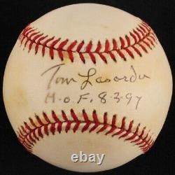 Tommy Lasorda Signed Autographed MLB Baseball Dodgers withDisplay Case (JSA COA)