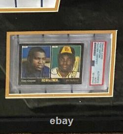 Tony Gwynn Padres Custom Framed Display with Multiple Signatures (4) Includes COA