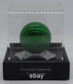 Tony Knowles Signed Autograph Snooker Ball Display Case Sport AFTAL & COA