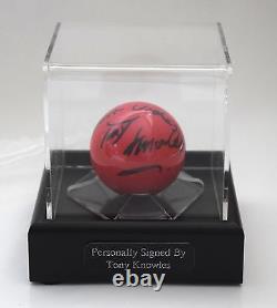 Tony Knowles Signed Autograph Snooker Ball Display Case Sport AFTAL & COA