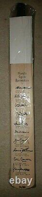 Top 10 Run Makers. Rare Cricket Bat signed by all 10 players display case, COA