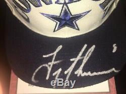 Troy Aikman Dallas Cowboys Autographed Super Bowl Hat With Display Case & COA